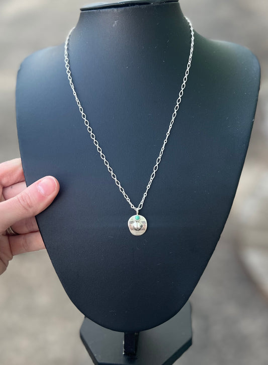 Mini Cowboy Hat Kingman Turquoise Necklace