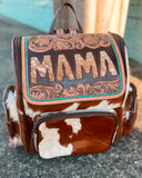 Mama Tooled Cowhide Backpack/Diaper Bag