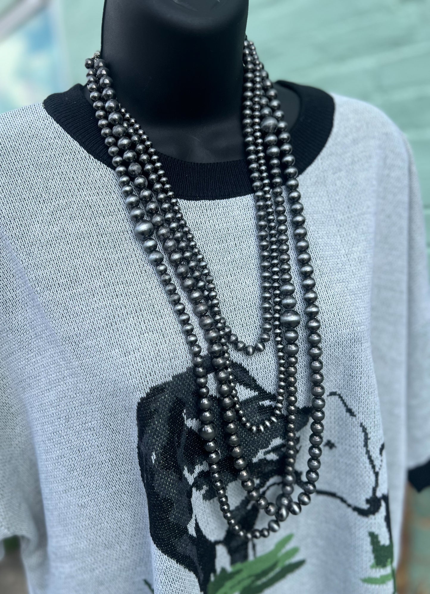 4 Layer Navajo Pearl Bead Necklace