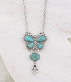 Turquoise Butterfly Concho Necklace