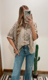 The Willow Gingham Top *Brown