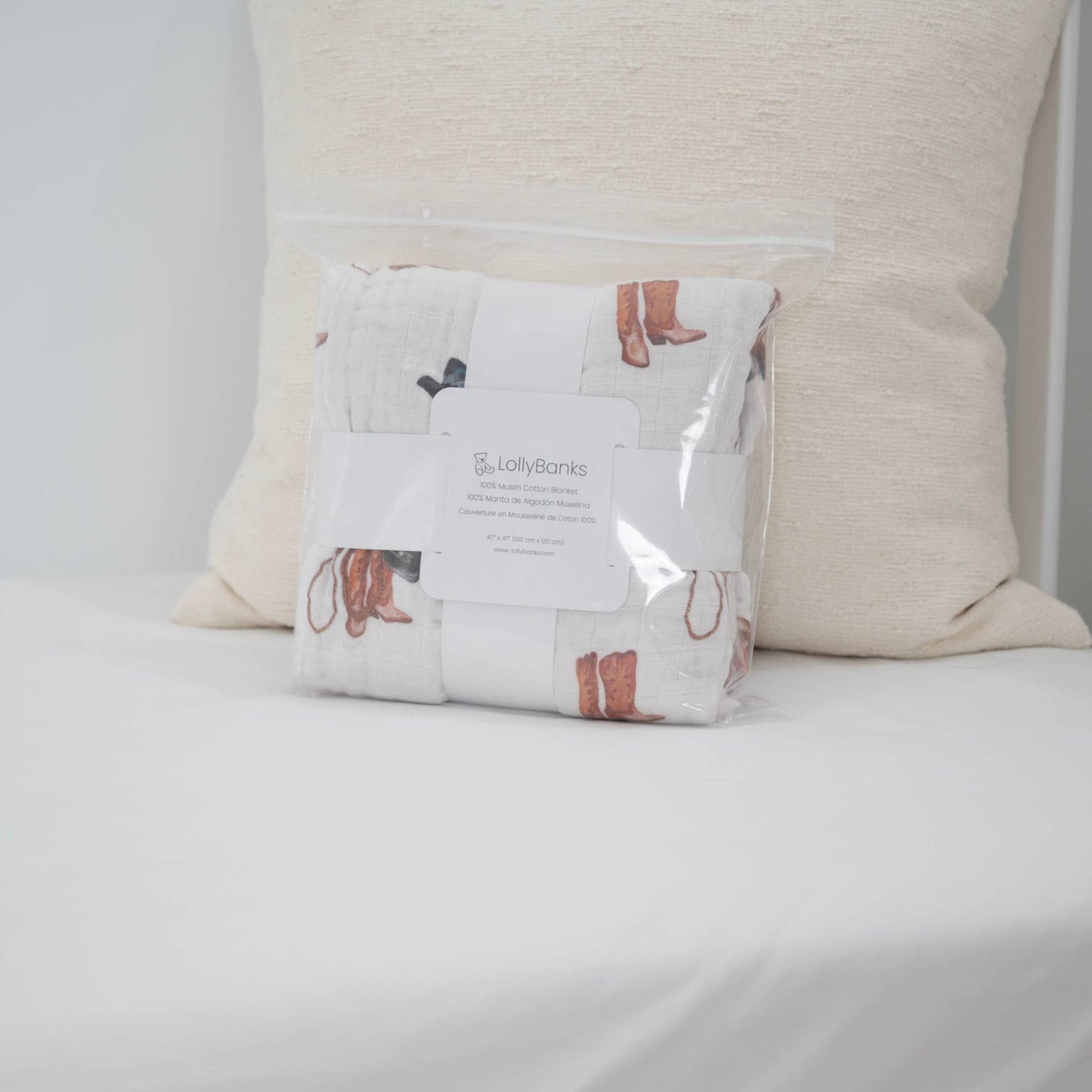 Blanket Better in Boots Muslin Quilt Blanket