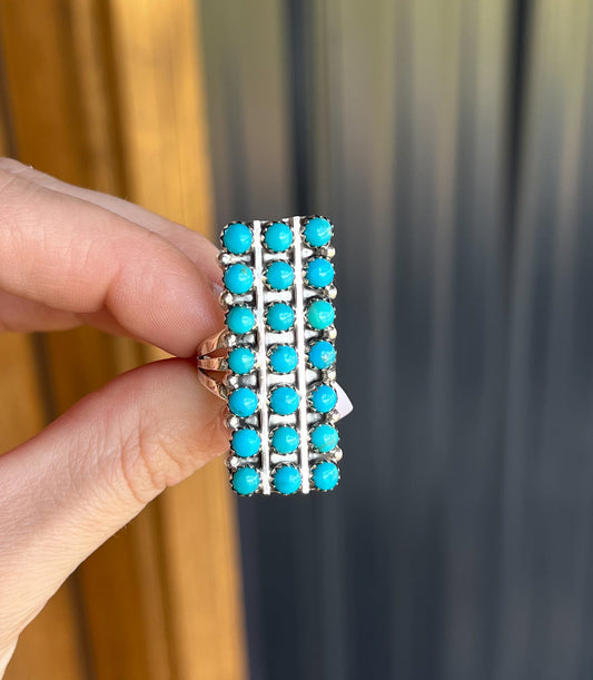 Cluster Rectangle Turquoise Ring *Size 7