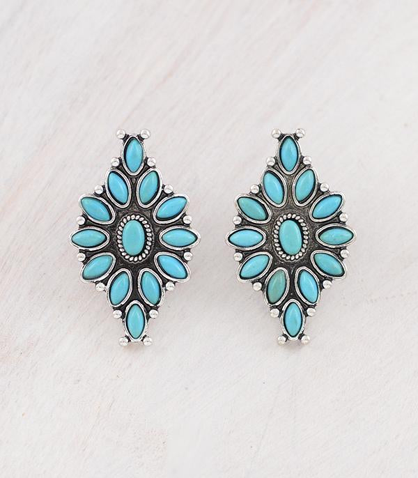 Western Diamond Shape Earrings