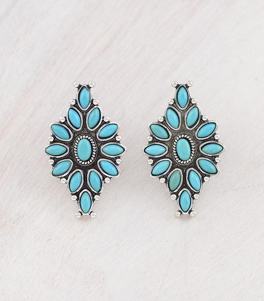 Western Diamond Shape Earrings