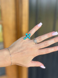 Sleeping Beauty Turquoise Cross Ring *Size 5