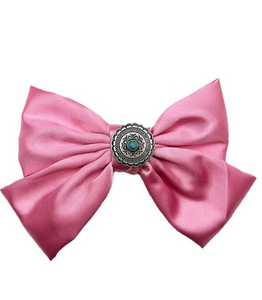 Western Concho Hair Bow *Light Pink