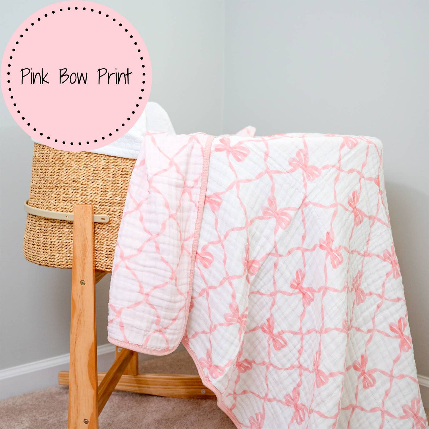 Beautiful Bows Muslin Quilt Baby & Kids Blanket