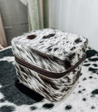 Cowhide Mini Travel Jewelry Box