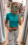 Carolina Crop *Teal