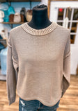 The River Crew Neck Cropped Sweater *Ash Mocha