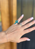 Sleeping Beauty Turquoise Cross Ring *Size 5