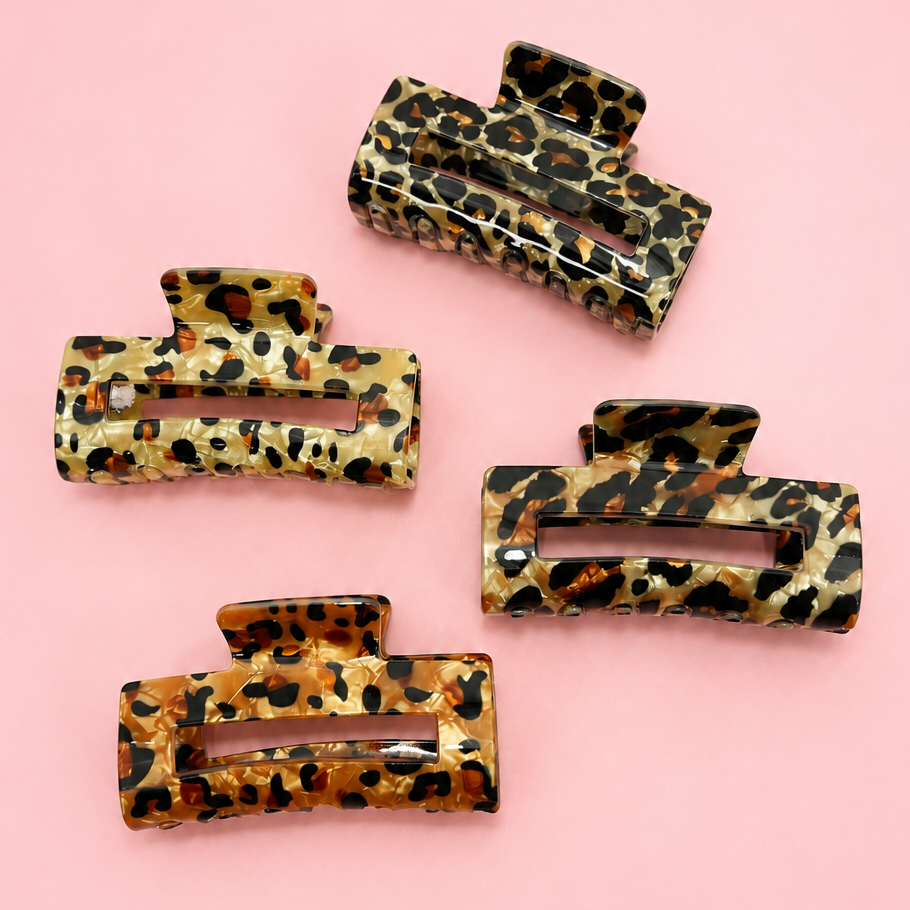 Bold Leopard Print Claw Clip