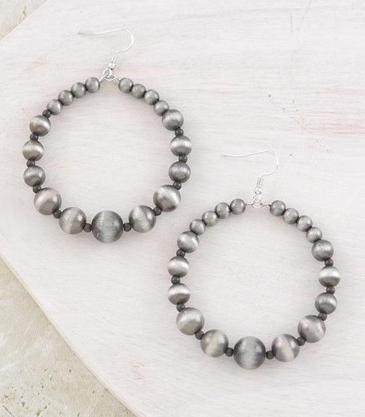 Navajo Pearl Hoop Earrings