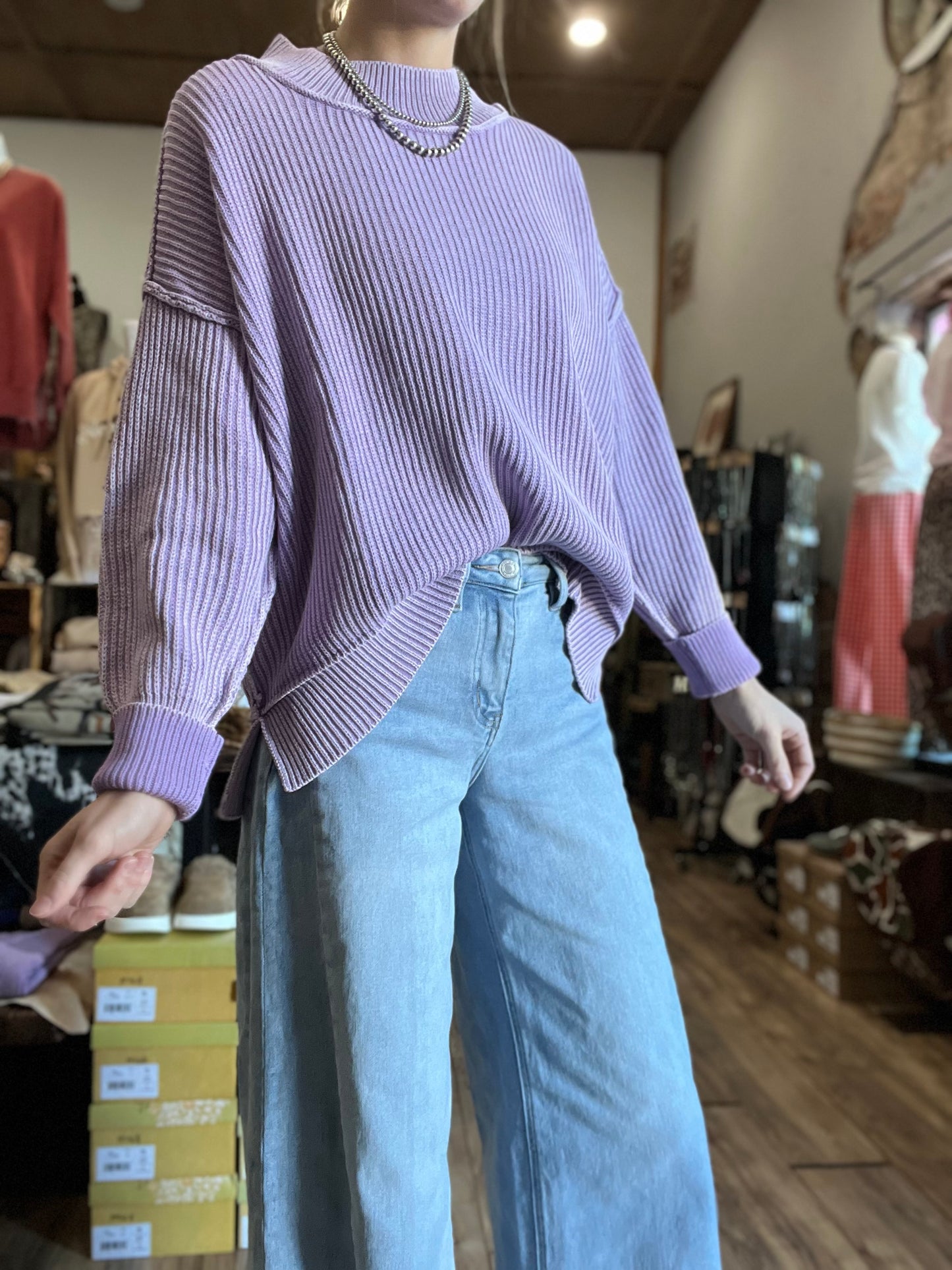 Lenna Oversized Sweater *Lavender