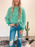 Lenna Oversized Ribbed Sweater *Kelly Green