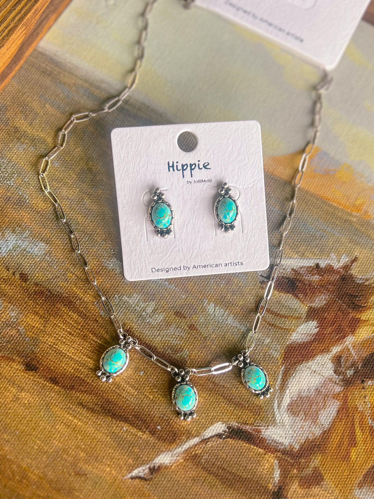 Semi Stone Earrings