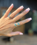 Authentic Sterling Silver Turquoise Twist Ring