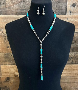 Navajo Bead Lariat Necklace Set