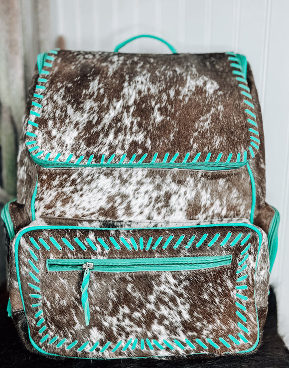 Cowhide hot sale diaper bag