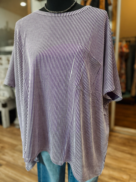 Violet Ribbed Top *Plus