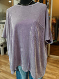 Violet Ribbed Top *Plus