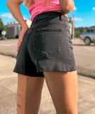 Black Alternate A-Line Shorts