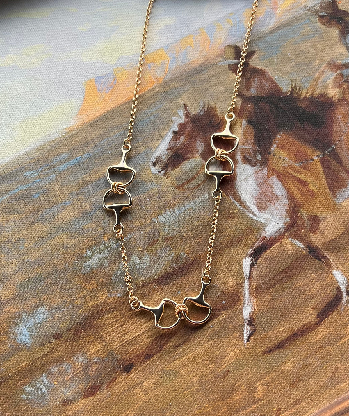 Gold Horsebit Necklace