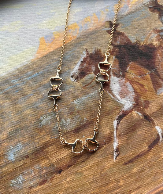 Gold Horsebit Necklace