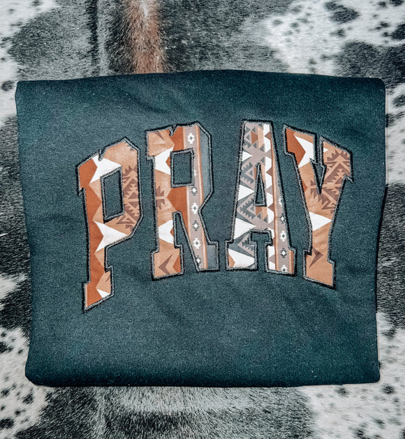 Embroidered Pray Sweatshirt