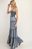 The Harmony Tiered Denim Jumpsuit