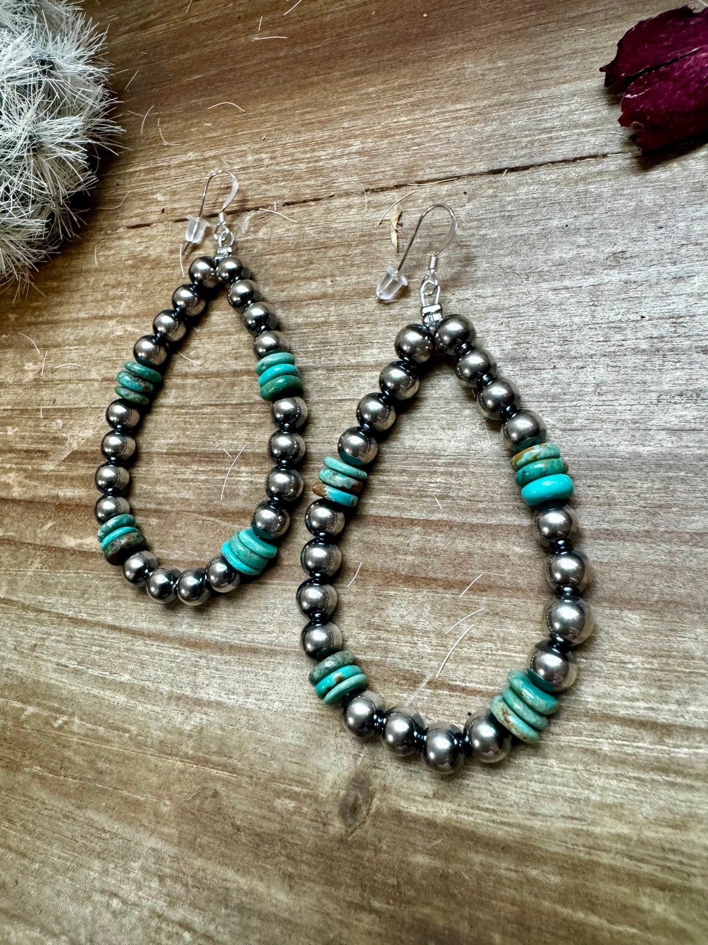 6mm Sterling Silver Pearl Teardrop Earrings