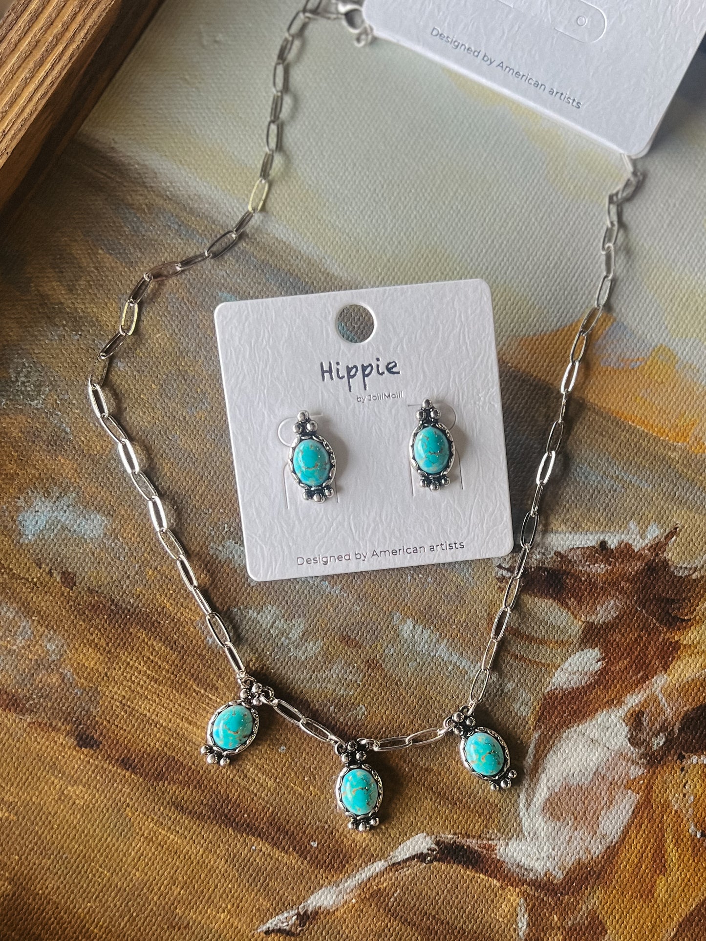 Semi Stone Earrings