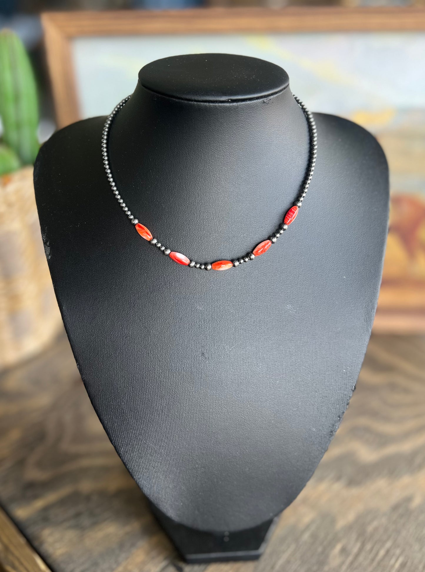 Orange Spiny Oyster Choker – 14.5”