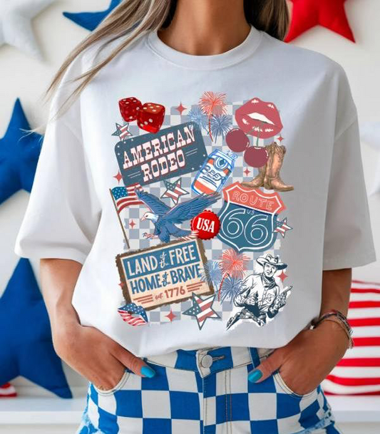 American Rodeo Collage Graphic Tee