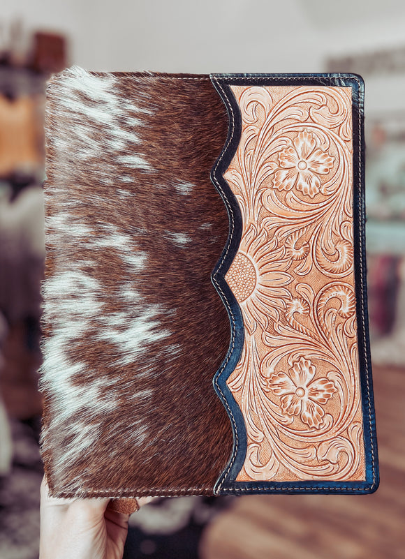 Tooled Leather and Cowhide Planner