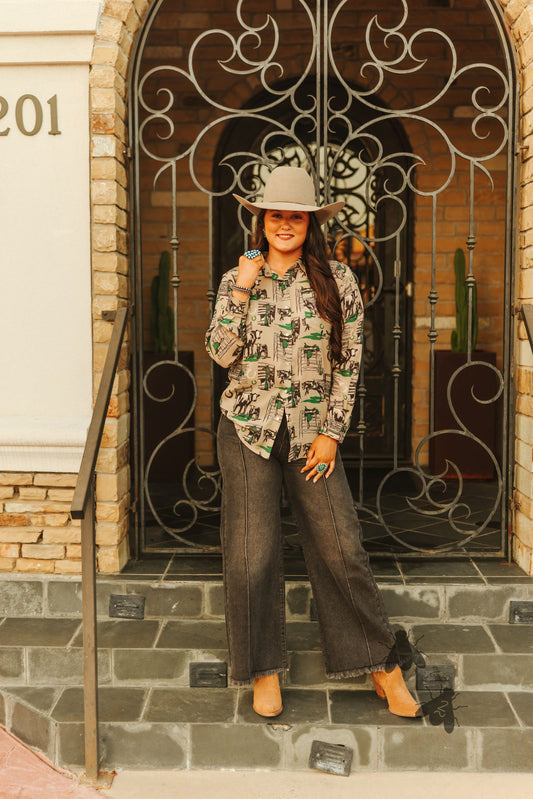 Greener Pastures Button Down