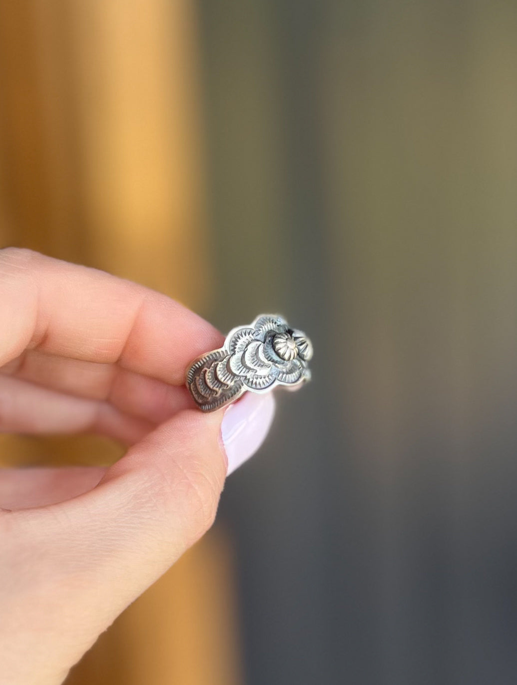 Sterling Silver Concho Ring *6.5