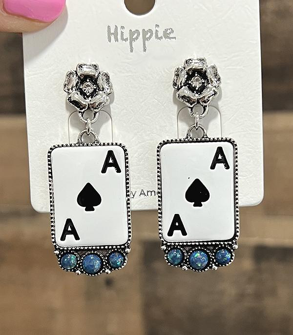 Ace Card Earrings