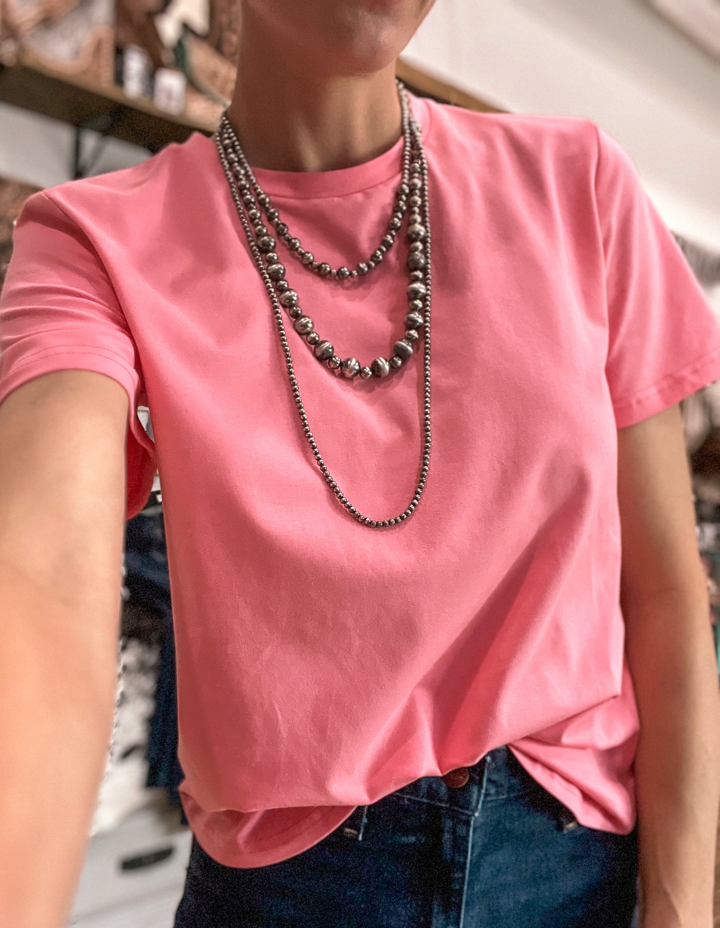 Peachy Pink Basic Tee