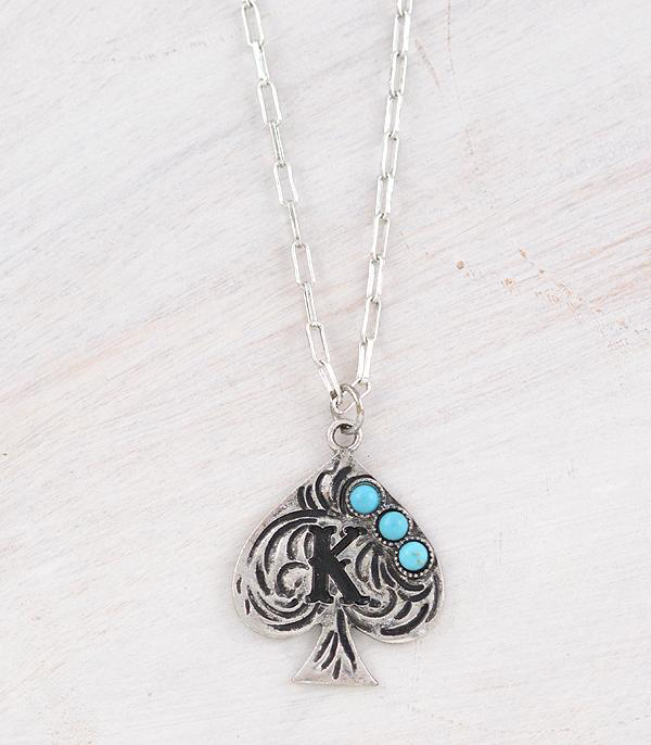 Spade Initial Necklace