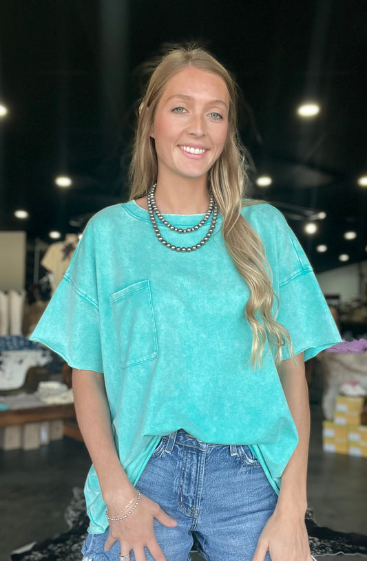 The Tilley Top *Turquoise