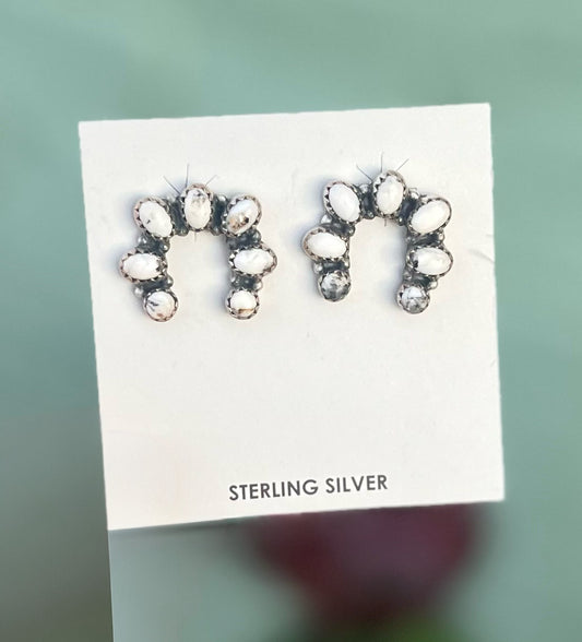 White Buffalo Naja Earrings