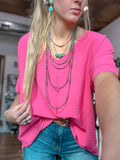 The Ava Top *Fuchsia