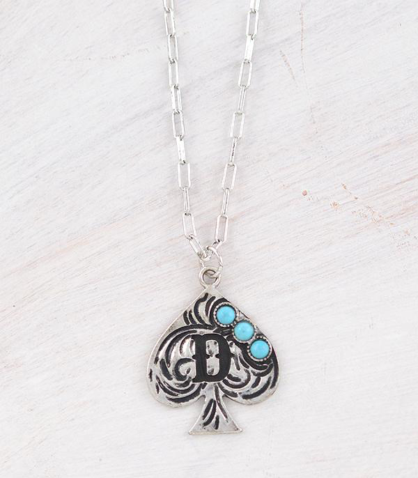 Spade Initial Necklace