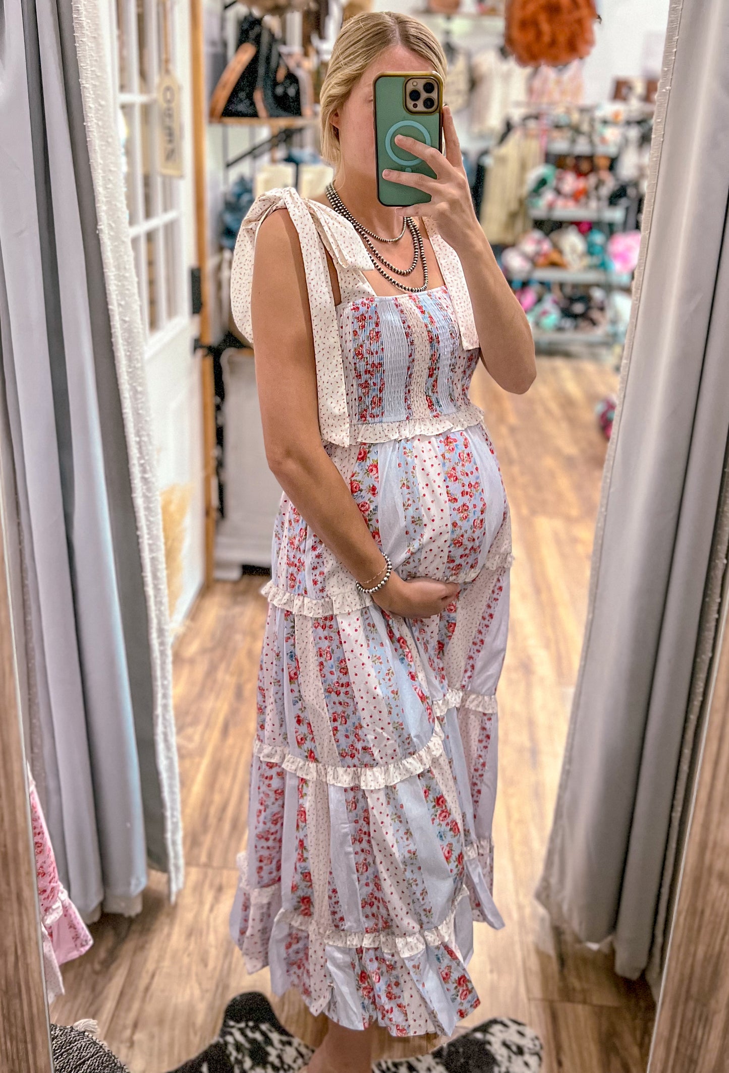 The Grace Floral Poplin Maxi *Blue