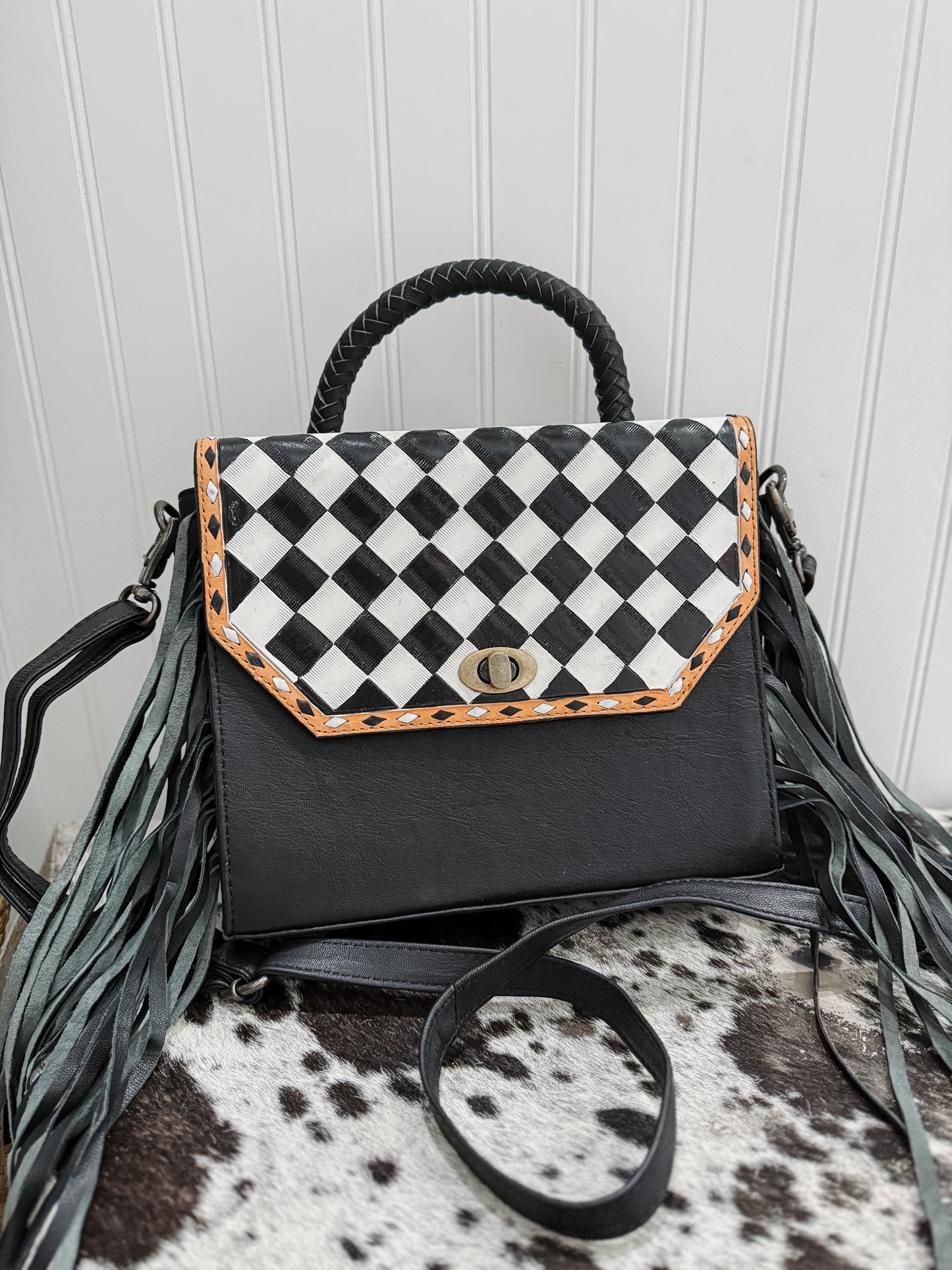 Checkered Dreams Crossbody Clutch Purse