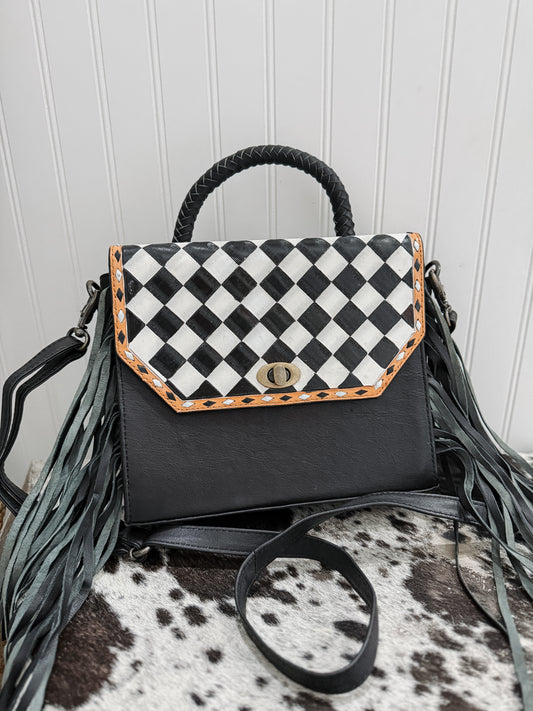 Checkered Dreams Crossbody Clutch Purse