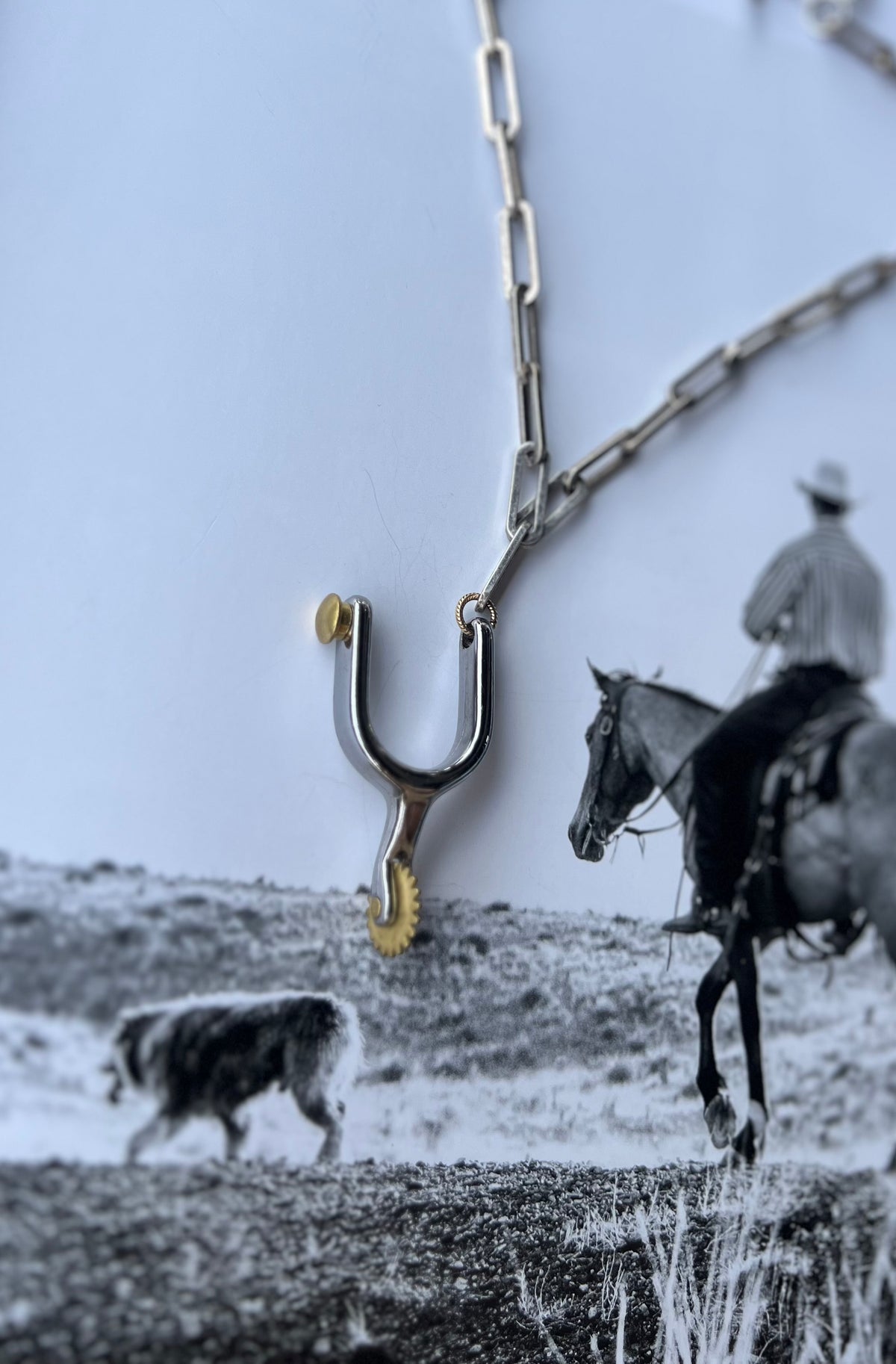 V2 Designs Silver & Gold Spur Necklace