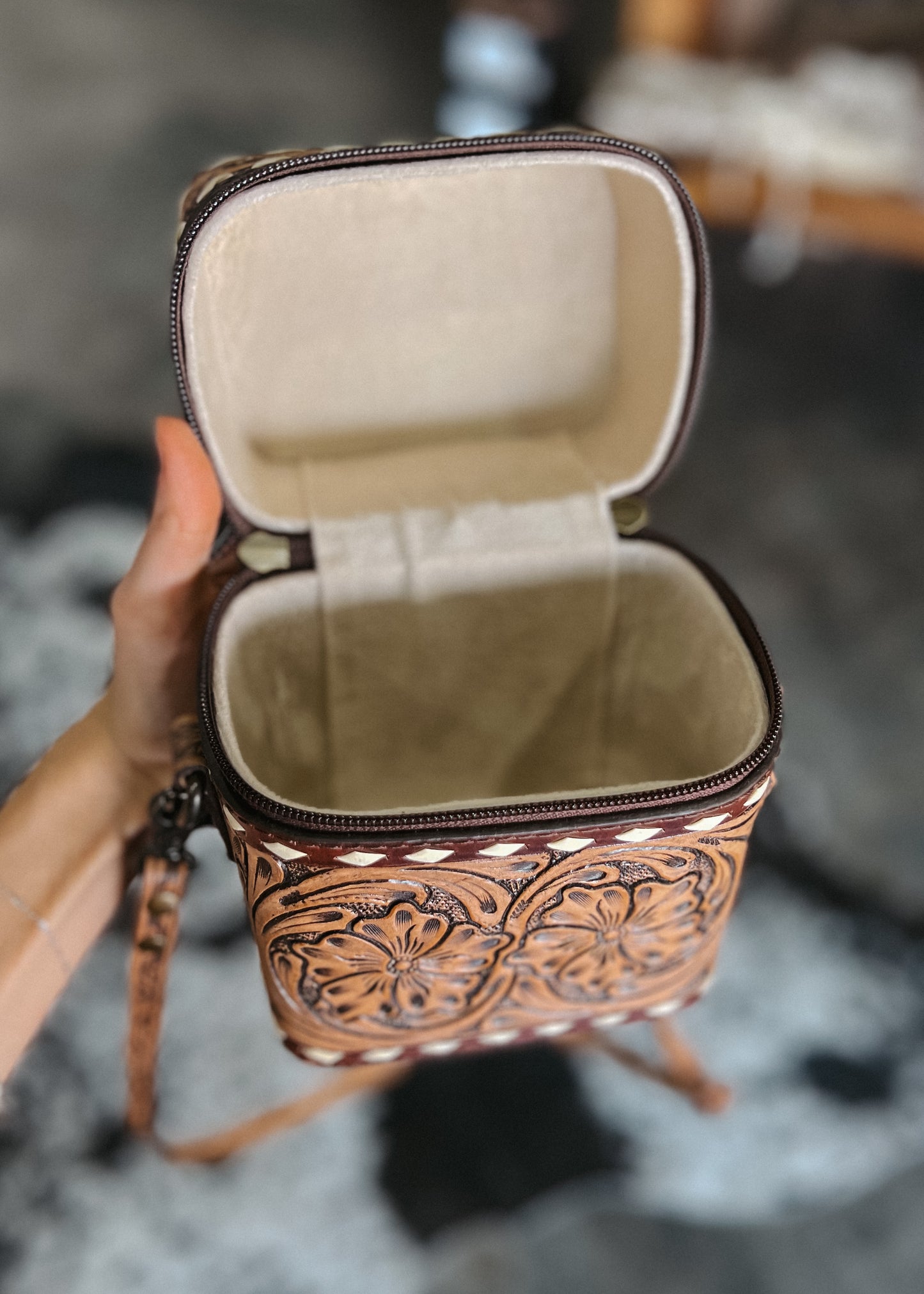 Tooled Leather Mini Purse/Crossbody